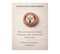 Compassion-Themed Care Badge, Heart Design for Mental Wellness, Premium Alloy Brooch for Jackets, Hats, and Bags Brooch for Women
