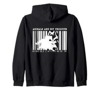 Compassionate Animals Advocate Vegan Rights Awareness Zip Hoodie