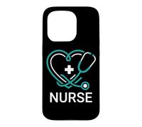 Compassionate Nurse Heart Stethoscope Faith Symbol Case for iPhone 15 Pro