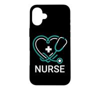 Compassionate Nurse Heart Stethoscope Faith Symbol Case for iPhone 16 Plus