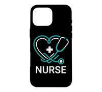 Compassionate Nurse Heart Stethoscope Faith Symbol Case for iPhone 16 Pro Max