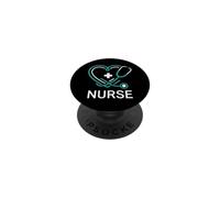 Compassionate Nurse Heart Stethoscope Faith Symbol PopSockets Adhesive PopGrip