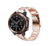 Compatiable for Uwatch GT Band, LvBu Quick Release Stainless Steel Metal Replacement Straps for UMIDIGI Uwatch GT/Uwatch 3 / UMIDIGI UFit Smartwatch (Rosegold)