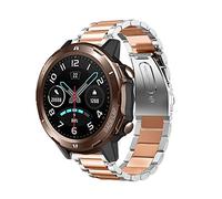 Compatiable for Uwatch GT Band, LvBu Quick Release Stainless Steel Metal Replacement Straps for UMIDIGI Uwatch GT/Uwatch 3 / UMIDIGI UFit Smartwatch (Silver-Rosegold)