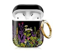 Compatiable with Airpod 1&2 Case,Hard Protective Shell with Keychain, Stylish Design AirPod Case Cover,Ideal for Women, Wireless Charging Supported(Herbs and Wildflowers)