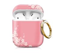 Compatiable with Airpod 1&2 Case,Hard Protective Shell with Keychain, Stylish Design AirPod Case Cover,Ideal for Women, Wireless Charging Supported(Cherry Blossom Landscape)