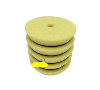 Compatibie for Sharkfox 5/6Mix， Color Car Polishing Pads Spong Buffing Polish Pad， with Hook&Loop，Compatibie for Daroga Car Buffer Polisher Polishing Pad(Yellow x 5pcs,5Inch (125mm))