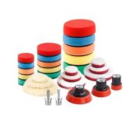 Compatibie for SPTA 29pcs 30/50/80mm Mini Polishing， Wool Sponge Pads， with M14 M16 5/8-11 Thread， for Car Rorary Drill Detailing Buffing Kit Polishing Pad(M16 Thread)