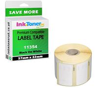 Compatible 11354 White 57mm x 32mm Multipurpose Label Tape - 1000 Labels (S0722540)