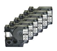 Compatible 18444 S0718600 for DYMO Rhino IND Black on White Vinyl Label Tape 12mm 1/2" (6PK)