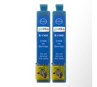 Compatible 2 Go Inks Cyan Ink Cartridges to replace Epson T1302 / non-OEM for Epson Stlyus & Workforce Printers