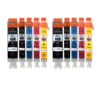 2 Go Inks Set of 5 Ink Cartridges to repalce Canon PGI-550 & CLI-551 Compatible/non-OEM for PIXMA Printers (10 Pack)