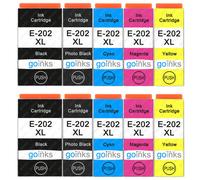 Go Inks 2 Sets of 5 Ink Cartridges to replace Epson 202XL Compatible/non-OEM for Epson Expression Photo Printers (10 Inks)