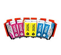 Compatible 202 XL Ink Cartridges for Epson 202XL Cyan/Magenta/Yellow 6-Pack