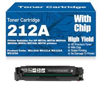 Compatible 212A (W2120A W2121A W2122A W2123A) Toner Cartridges with chip High Yield High Capacity Work for HP M578c M578z M554dn M555dn M555x M578dn M578f,Black-212A