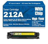 Compatible 212A (W2120A W2121A W2122A W2123A) Toner Cartridges with chip High Yield High Capacity Work for HP M578c M578z M554dn M555dn M555x M578dn M578f,Yellow-212A