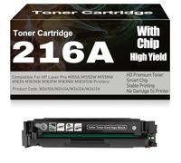 Compatible 216A Black Yellow Magenta Cyan Toner Cartridges W2410A W2411A W2412A W2413A High Yield for HP M155A M155DW M155NW M182N M182NW M183FW M183NW M183FDW with Chip,Black-216A