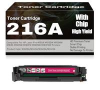 Compatible 216A Black Yellow Magenta Cyan Toner Cartridges W2410A W2411A W2412A W2413A High Yield for HP M155A M155DW M155NW M182N M182NW M183FW M183NW M183FDW with Chip,Magenta-216A