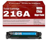 Compatible 216A W2410A W2411A W2412A W2413A Toner Cartridges Black Yellow Magenta Cyan Toner for HP M155A M155DW M155NW M182N M182NW M183FW M183NW M183FDW with Chip,Cyan-216A