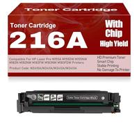 Compatible 216A W2410A W2411A W2412A W2413A Toner Cartridges Black Yellow Magenta Cyan Toner for HP M155A M155DW M155NW M182N M182NW M183FW M183NW M183FDW with Chip,Black-216A