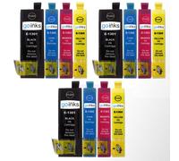 Compatible 3 Go Inks Set of 4 Ink Cartridges to replace Epson T1306 / non-OEM for Epson Stlyus & Workforce Printers (12 Inks)