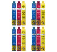 Compatible 4 Go Inks Set of 3 Ink Cartridges to replace Epson T2996 (29XL Series) C/M/Y / non-OEM for Epson Expression Home Printers (12 Inks)