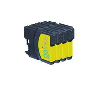 Go Inks 4 Yellow Ink Cartridges to replace Brother LC980Y and LC1100Y Compatible/non-OEM for Brother DCP and MFC Printers, High Capacity