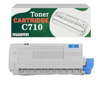 Compatible 43866104 43866103 43866102 43866101 High-Capacity Toner Cartridge, Works for OKI C710dn C710dtn C710n Printers Cyan*1