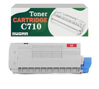 Compatible 43866104 43866103 43866102 43866101 High-Capacity Toner Cartridge, Works for OKI C710dn C710dtn C710n Printers Magenta*1