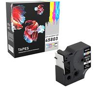 Compatible 45803 Black on White 19mm x 7m Labelling Tape for LabelManager LM 100 150 160 200 210D 260 280 300 350 350D 360D 400 420P 450 500TS PC PC2 PnP LabelWriter LW 400 450 Duo