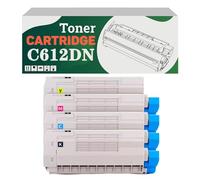 Compatible 46507501 46507502 46507503 46507504 High-Capacity Toner Cartridge, Works for OKI C612DN C612N Printers 4color