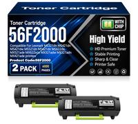 Compatible 56F2000 Toner Cartridges with chip for Lexmark MS321dn MS421dn MS421dw MS521dn MS621dn MS622de MX521ade MX622ade MX321adw MX321adn MX421ade Printers