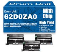 Compatible 62D0ZA0 Imaging Drum Unit for Lexmark MS710 MS711 MS810 MS811 MS812 MX710 MX711 MX810 MX811 MX812 Printers High Yield 100000 Pages,3PC-Black