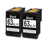 Compatible 63XL Ink Cartridge Compatible With 2130 1110 1111 1112 2131 2132 Printers(63XL 2BLACK)