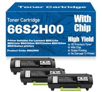 Compatible 66S2H00 Toner Cartridges with chip High Yield High Capacity Work for Lexmark MS531dw MS631dw MS632dwe MX532adwe MS632dwe MX632adwe Printers,66S2H00-3PC