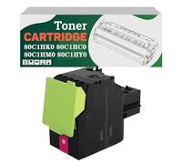 Compatible 80C1HK0 80C1HC0 80C1HM0 80C1HY0 High-Capacity Toner Cartridge, Works for Lexmark CX410de CX510de CX410dte CX410e CX510dhe CX510dthe Printers Magenta*1