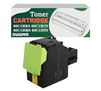 Compatible 80C1HK0 80C1HC0 80C1HM0 80C1HY0 High-Capacity Toner Cartridge, Works for Lexmark CX410de CX510de CX410dte CX410e CX510dhe CX510dthe Printers Yellow*1