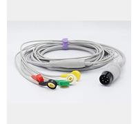 Compatible AAMI ECG Cable 5 Leadwires General 6pins Dirrect Connector IEC Snap SG5240S