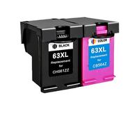 Compatible ASW 63XL Replacement Ink Cartridge For Deskjet 1110 1111 1112 2130 2131 2132 Printers(1BK 1C)