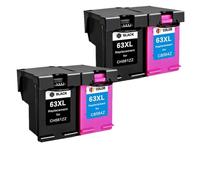Compatible ASW 63XL Replacement Ink Cartridge For Deskjet 1110 1111 1112 2130 2131 2132 Printers(2BK 2C)