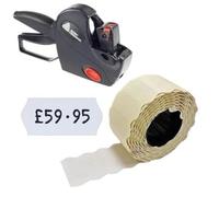 Compatible Avery Replacement White Price Gun Labels 26 x 12 mm, 1,500 Labels Per Roll (10)