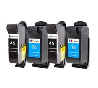 Compatible Black Ink Cartridges Compatible With 45 78 DeskJet Printers Models 1220C 3820 3822 6122 6127 930C 932C 940C 950C(2BLACK 2COLOR)