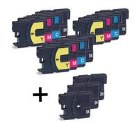 Compatible Brother DCP-185C Printer Ink Cartridges (15 Pack) -LC1100BK Multipack
