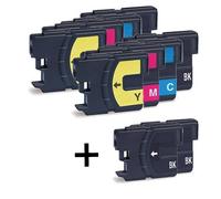 Compatible Brother DCP-197C Printer Ink Cartridges (10 Pack) -LC980BK Multipack