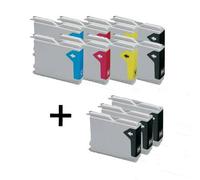 Compatible Brother LC1000BK/Y Full Set + 2 EXTRA Black Ink Cartridges (6 Pack) Multipack