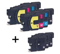 Compatible Brother MFC-6890CDW Printer Ink Cartridges (6 Pack) -LC1100BK Multipack