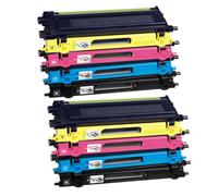 Compatible Brother DCP-9042CDN Printer Toner Cartridges (8 Pack) -TN135BK Multipack