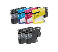 Compatible Brother LC527XL Full Set + 2 EXTRA Black Ink Cartridges (6 Pack) Multipack