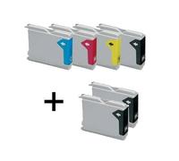 Compatible Brother MFC-240CN Printer Ink Cartridges (6 Pack) -LC1000BK Multipack