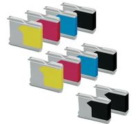 Compatible Brother MFC-260C Printer Ink Cartridges (10 Pack) -LC970BK Multipack